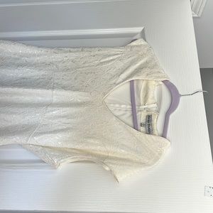 Off White lace body on dress